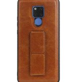 Grip Stand Hardcase Backcover for Huawei Mate 20 X Brown