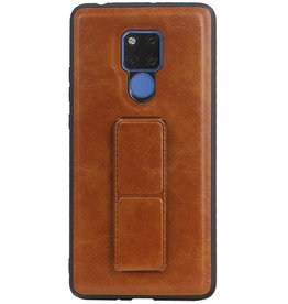 Grip Stand Hardcase Backcover for Huawei Mate 20 X Brown