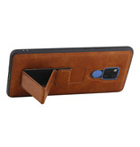 Grip Stand Hardcase Backcover para Huawei Mate 20 X Marrón