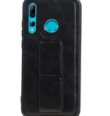 Grip Stand Hardcase Backcover voor Huawei P Smart Plus Zwart