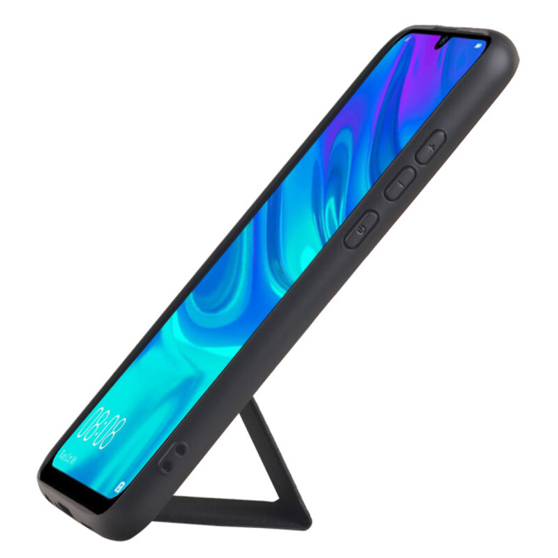 Grip Stand Hardcase Backcover for Huawei P Smart Plus Black