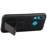 Grip Stand Hardcase Backcover per Huawei P Smart Plus Nero