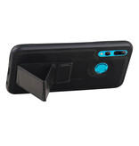 Grip Stand Hardcase Backcover for Huawei P Smart Plus Black