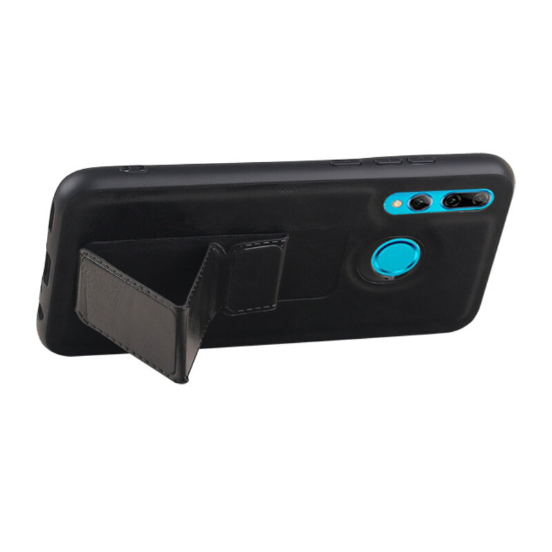 Grip Stand Hardcase Backcover for Huawei P Smart Plus Black