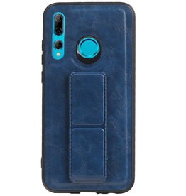 Grip Stand Hardcover Backcover pour Huawei P Smart Plus Bleu