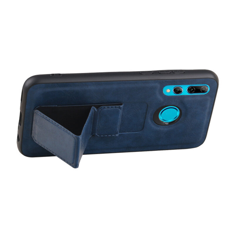 Grip Stand Hardcase Backcover for Huawei P Smart Plus Blue