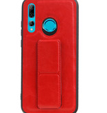 Grip Stand Hardcase Backcover voor Huawei P Smart Plus Rood