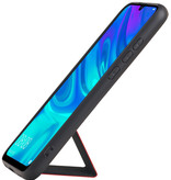 Grip Stand Hardcover Backcover pour Huawei P Smart Plus Rouge