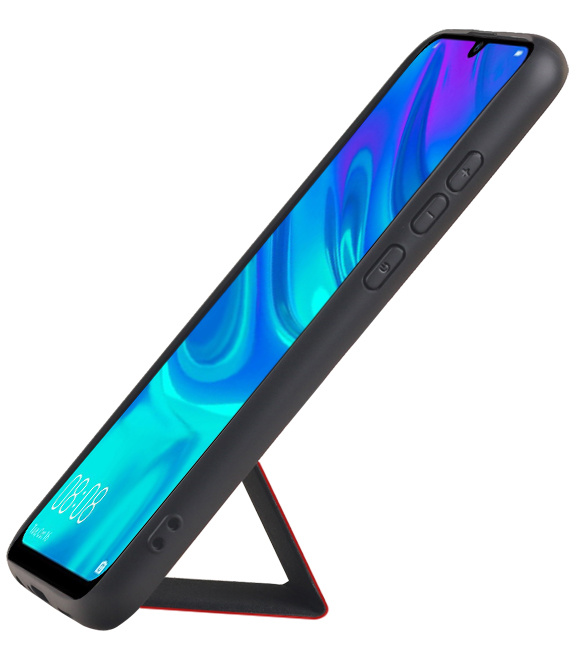 Grip Stand Hardcase Backcover voor Huawei P Smart Plus Rood