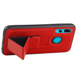 Grip Stand Hardcase Backcover for Huawei P Smart Plus Red