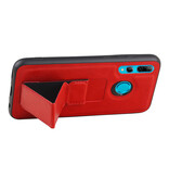 Grip Stand Hardcase Backcover for Huawei P Smart Plus Red