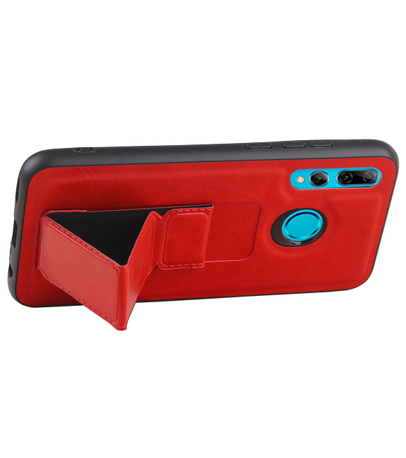 Grip Stand Hardcase Backcover for Huawei P Smart Plus Red