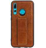 Grip Stand Hardcase Backcover for Huawei P Smart Plus Brown