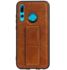 Grip Stand Hardcase Backcover for Huawei P Smart Plus Brown