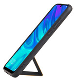 Grip Stand Hardcase Backcover for Huawei P Smart Plus Brown