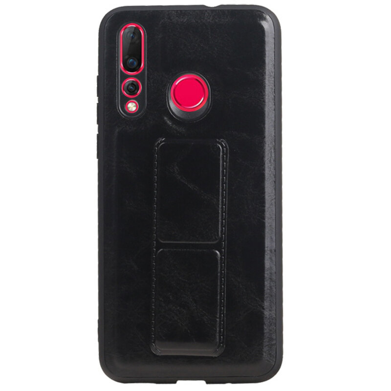 Grip Stand Hardcase Backcover for Huawei Nova 4 Black