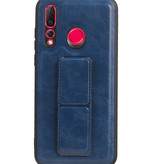 Grip Stand Hardcase Backcover voor Huawei Nova 4 Blauw