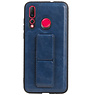 Grip Stand Hardcover Backcover pour Huawei Nova 4 Bleu