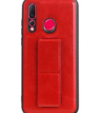 Grip Stand Hardcase Backcover voor Huawei Nova 4 Rood