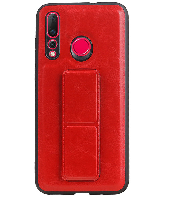 Grip Stand Hardcase Backcover for Huawei Nova 4 Red