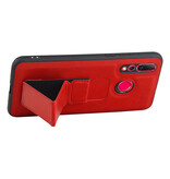 Grip Stand Hardcase Backcover for Huawei Nova 4 Red