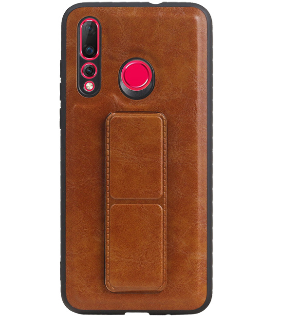 Grip Stand Hardcase Backcover for Huawei Nova 4 Brown