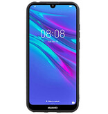 Grip Stand Hardcase Backcover per Huawei Y6 2019 Nero