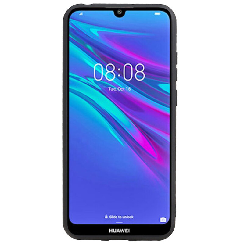 Grip Stand Hardcase Backcover per Huawei Y6 2019 Nero