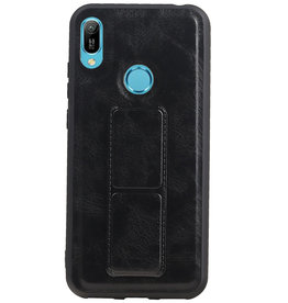 Grip Stand Hardcover Backcover pour Huawei Y6 2019 Noir