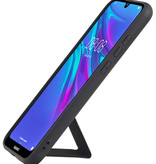 Grip Stand Hardcase Bagbeklædning til Huawei Y6 2019 Sort