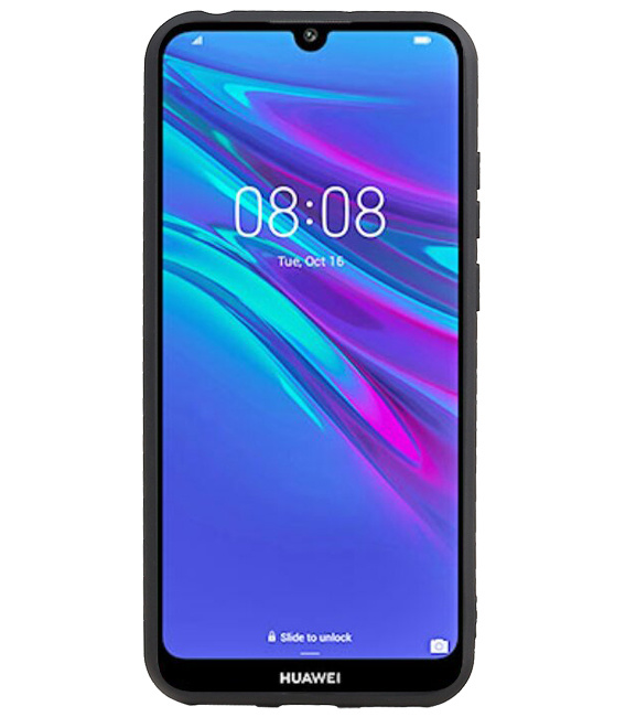 Grip Stand Hardcase Backcover voor Huawei Y6 2019 Blauw