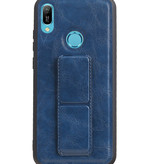 Grip Stand Hardcase Backcover for Huawei Y6 2019 Blue