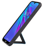 Grip Stand Hardcase Backcover voor Huawei Y6 2019 Blauw