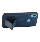 Grip Stand Hardcase Backcover voor Huawei Y6 2019 Blauw