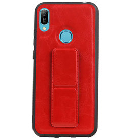 Grip Stand Hardcover Backcover pour Huawei Y6 2019 Rouge