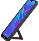 Grip Stand Hardcase Backcover voor Huawei Y6 2019 Rood