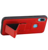 Grip Stand Hardcase Backcover per Huawei Y6 2019 Rosso