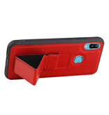 Grip Stand Hardcover Backcover pour Huawei Y6 2019 Rouge