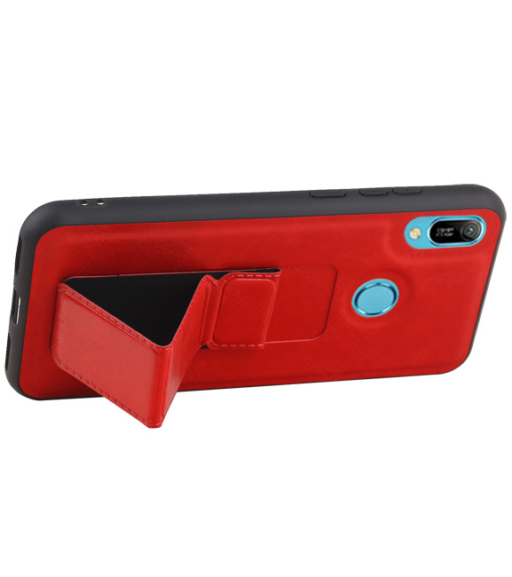 Grip Stand Hardcase Backcover for Huawei Y6 2019 Red