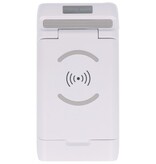 PowerBank + Draadloze Oplader + Bureaulader met Stand Wit