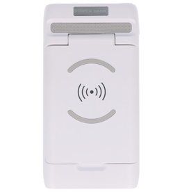 PowerBank + Wireless Charger + Tischladegerät mit Ständer Weiß