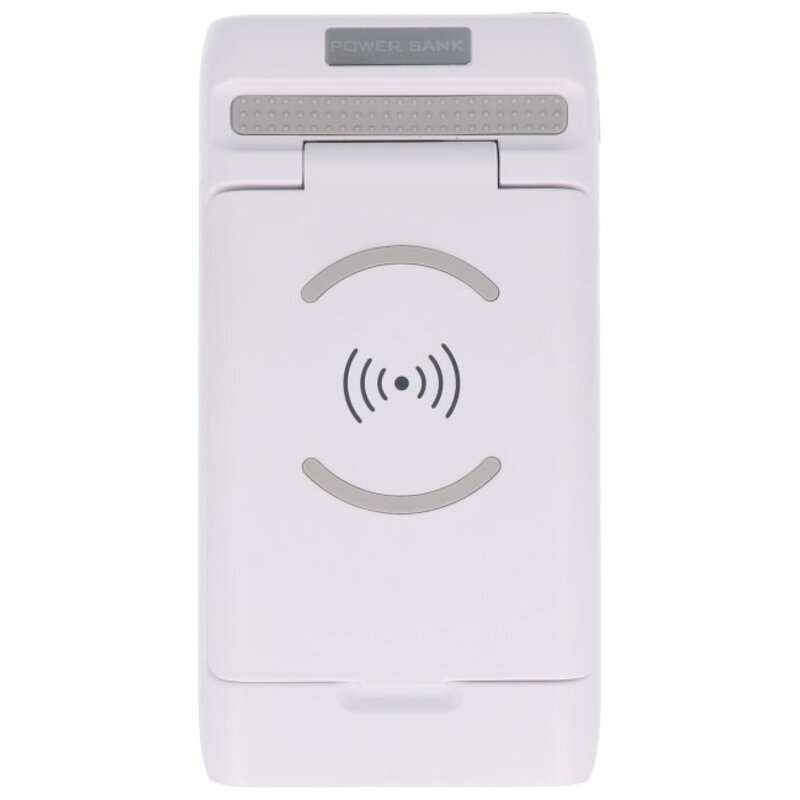 PowerBank + Chargeur sans fil + chargeur de bureau avec support, blanc
