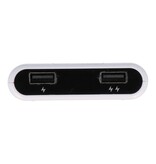PowerBank + Draadloze Oplader + Bureaulader met Stand Wit