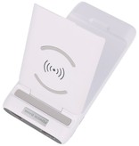 PowerBank + cargador inalámbrico + cargador de escritorio con soporte blanco