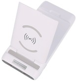 PowerBank + Caricabatterie wireless + Caricatore da tavolo con supporto bianco