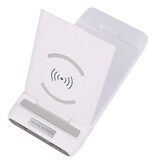 PowerBank + Draadloze Oplader + Bureaulader met Stand Wit