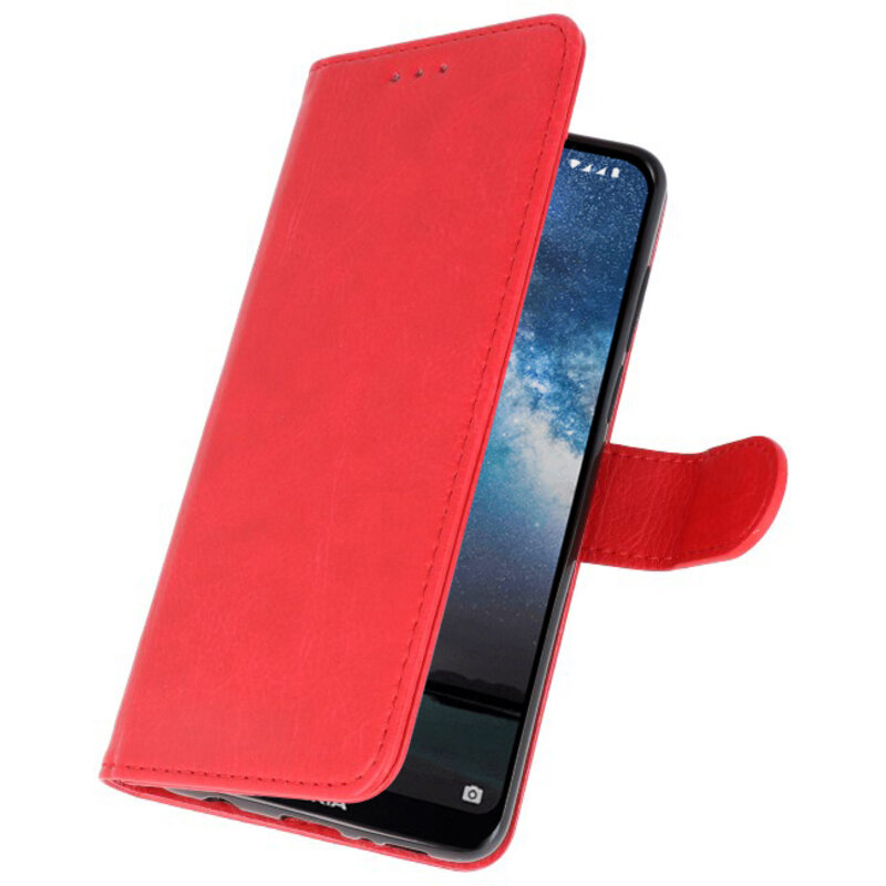 Bookstyle Wallet Cases Cover for Nokia 2.2 Red