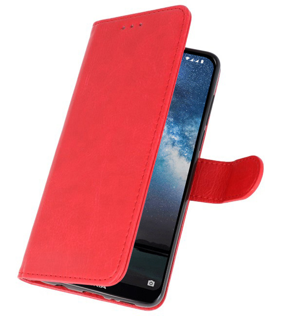 Étuis de portefeuille Bookstyle Cover pour Nokia 2.2 Red