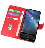 Bookstyle Wallet Tasker Cover til Nokia 2.2 Red