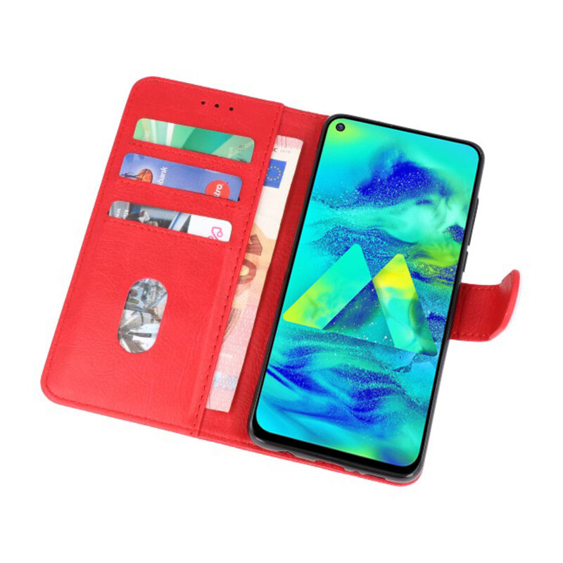 Funda Bookstyle Estuches para Samsung Galaxy M40 Rojo